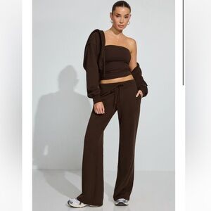 Garage Set bootcut pants in armadillo brown